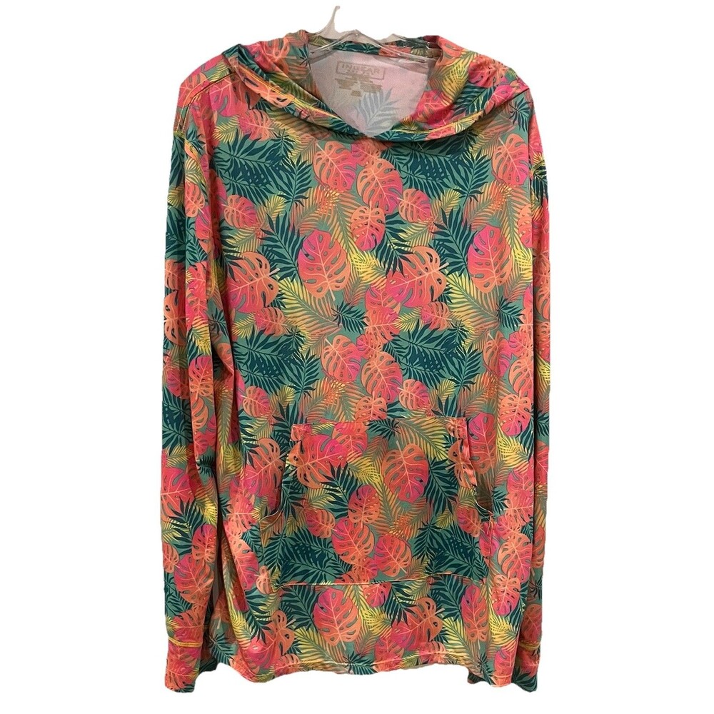 InGear Sun Protection Hoodie Rashguard UPF 50+ Lush Leaves Men’s XL Long Sleeve